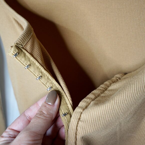 Adam Selman Sport Square Neck Cardigan - Khaki Size S - Picture 8 of 10